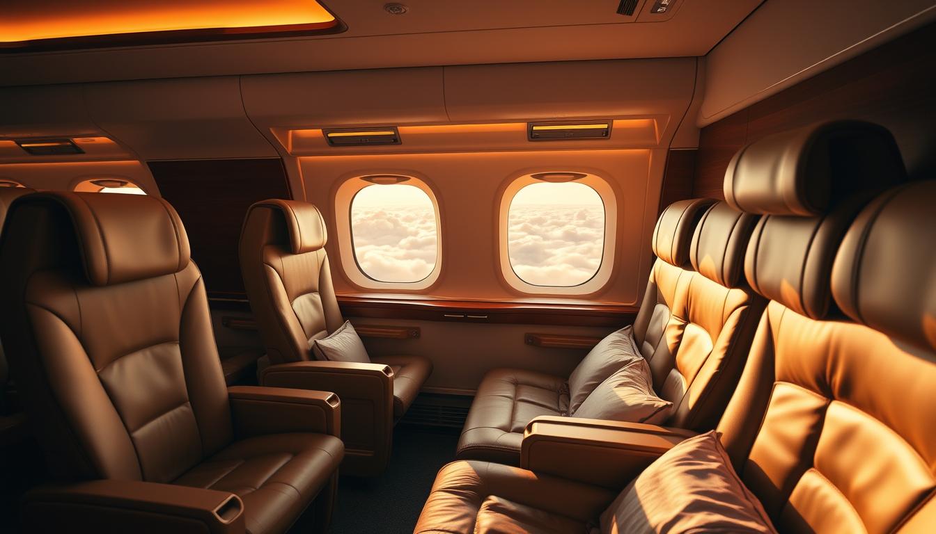 First class seats and comfort