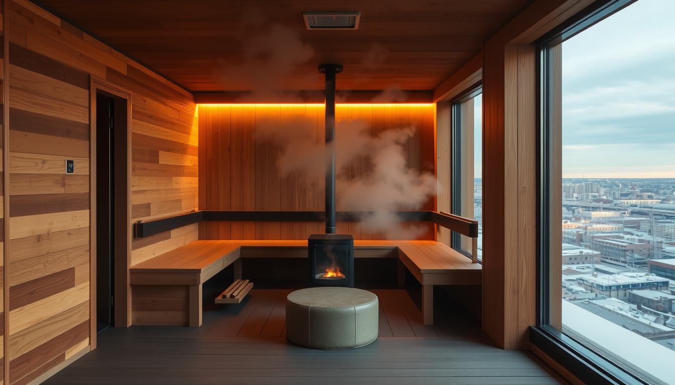 Hewing Hotel rooftop sauna
