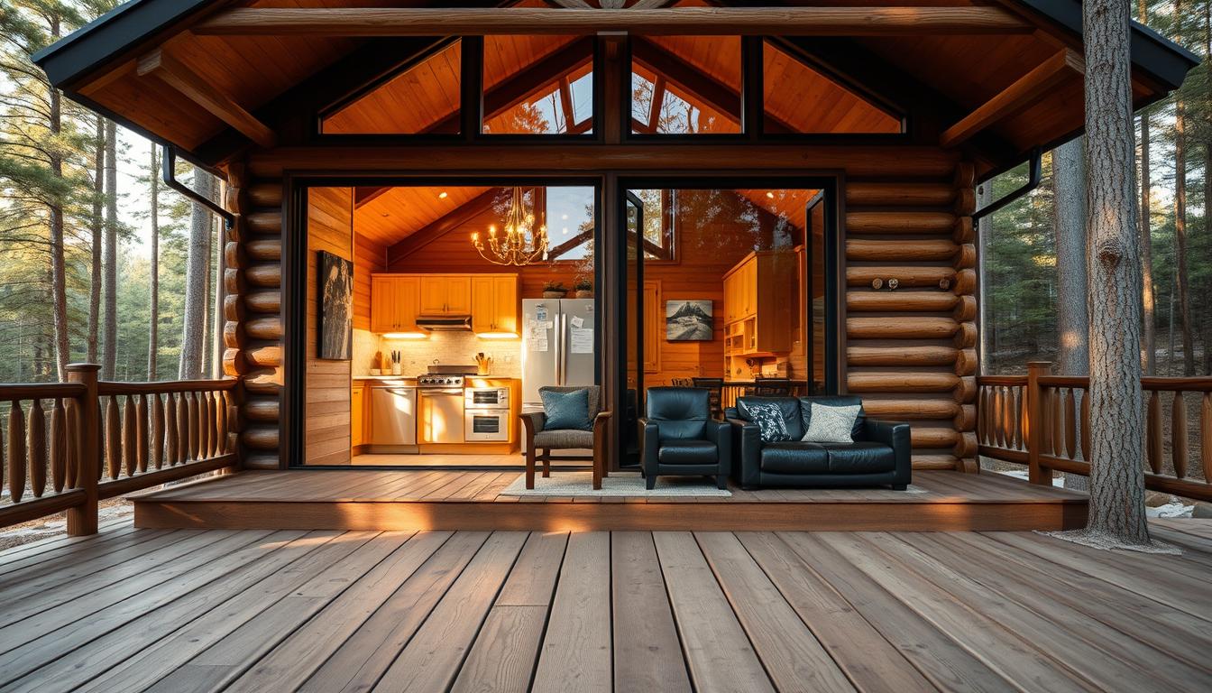 Modern amenities in rustic cabins