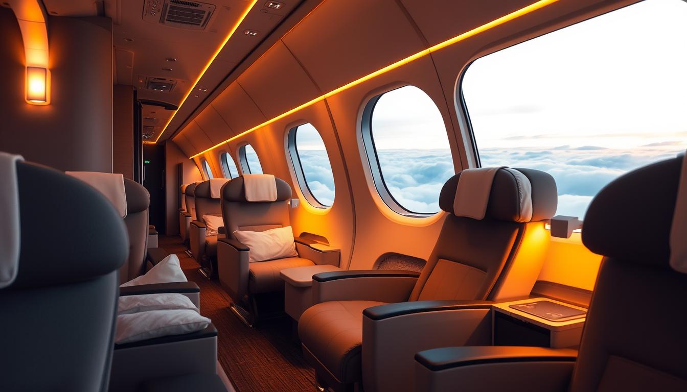 Premium economy comfort and legroom