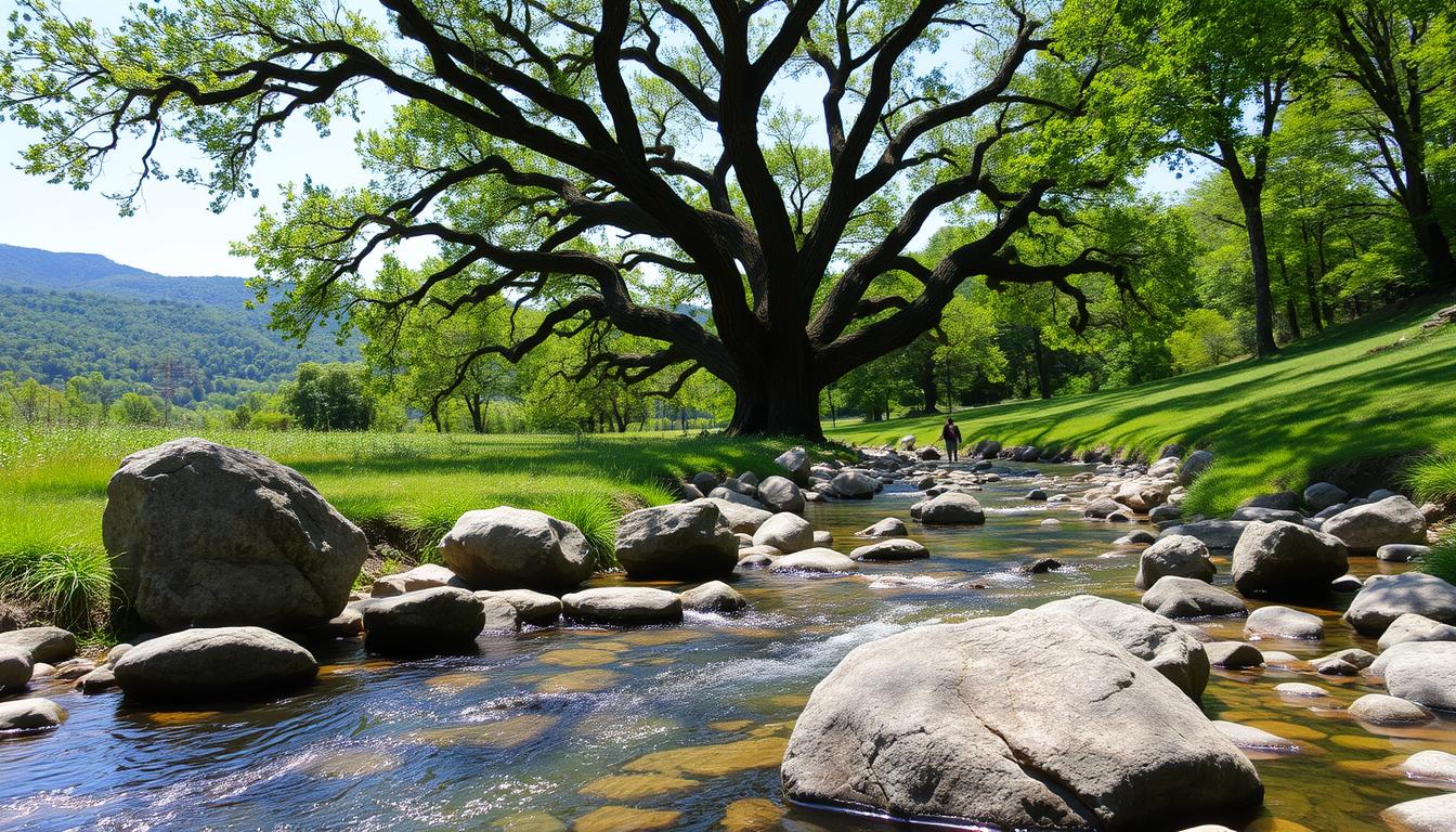 River of Life Farm trout fishing stream