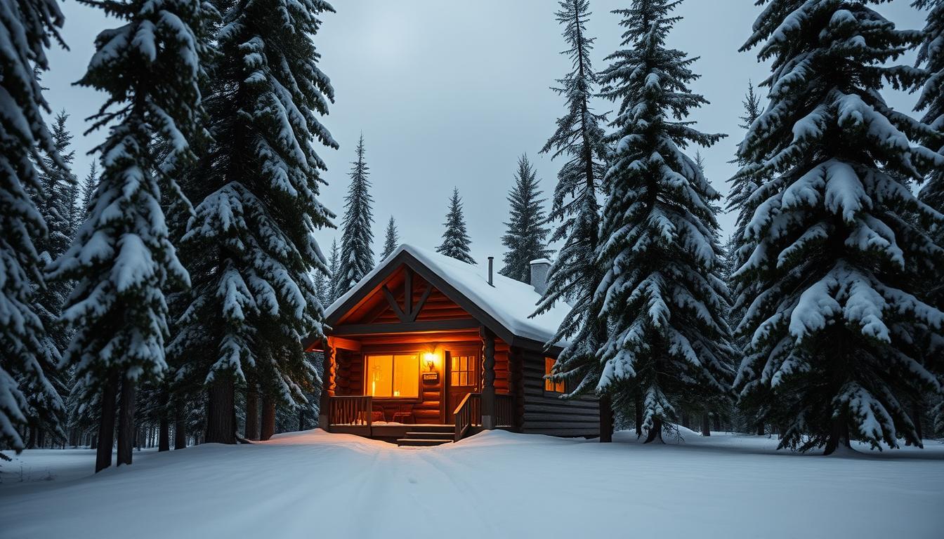 alaska winter cabins