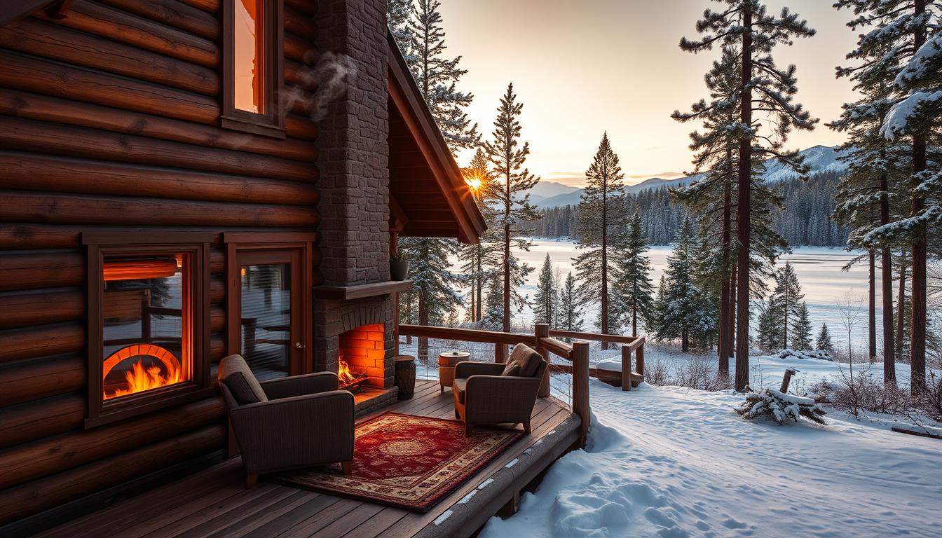 cozy cabin in nature