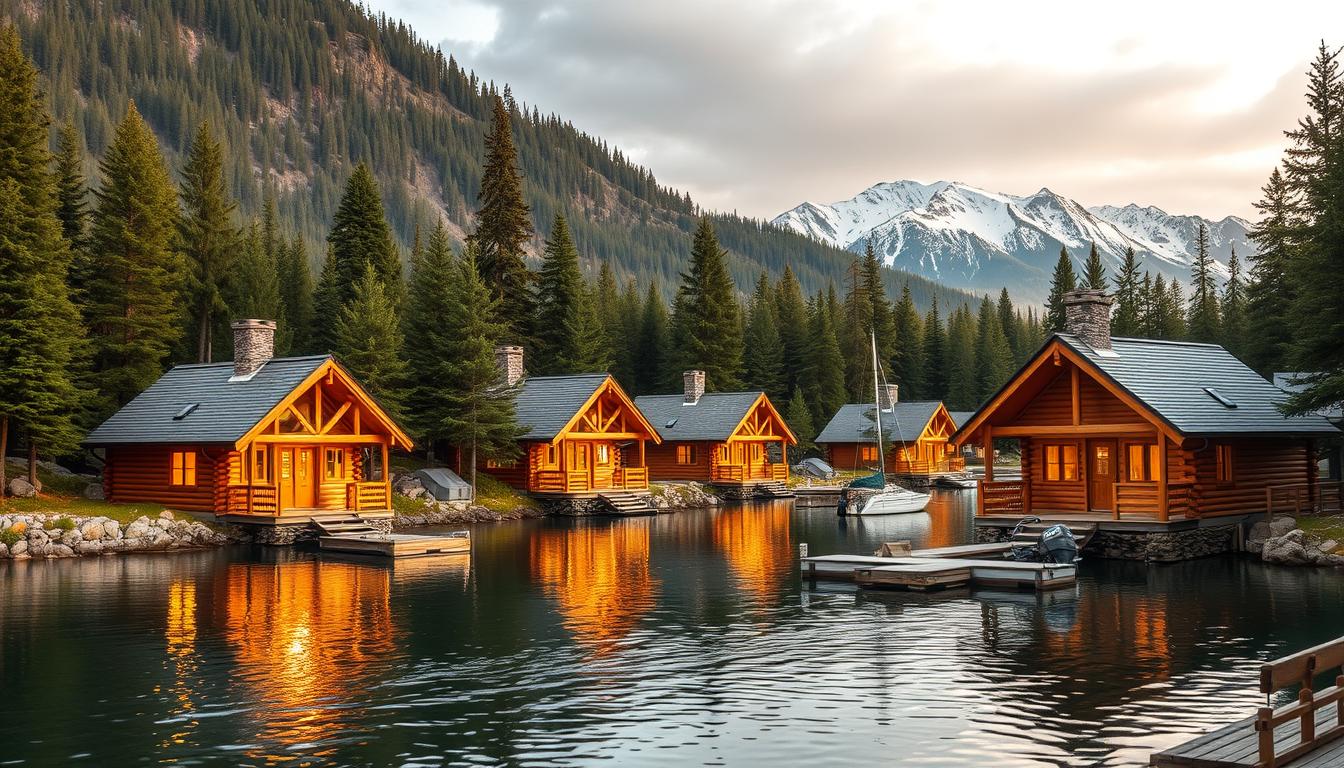 fishing cabins near rivers and lakes