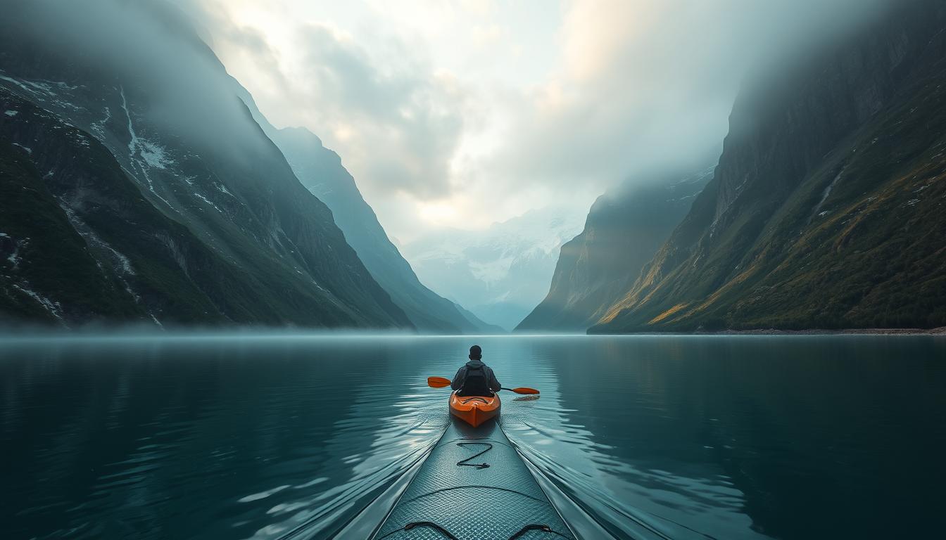 kayaking in Norway fjords