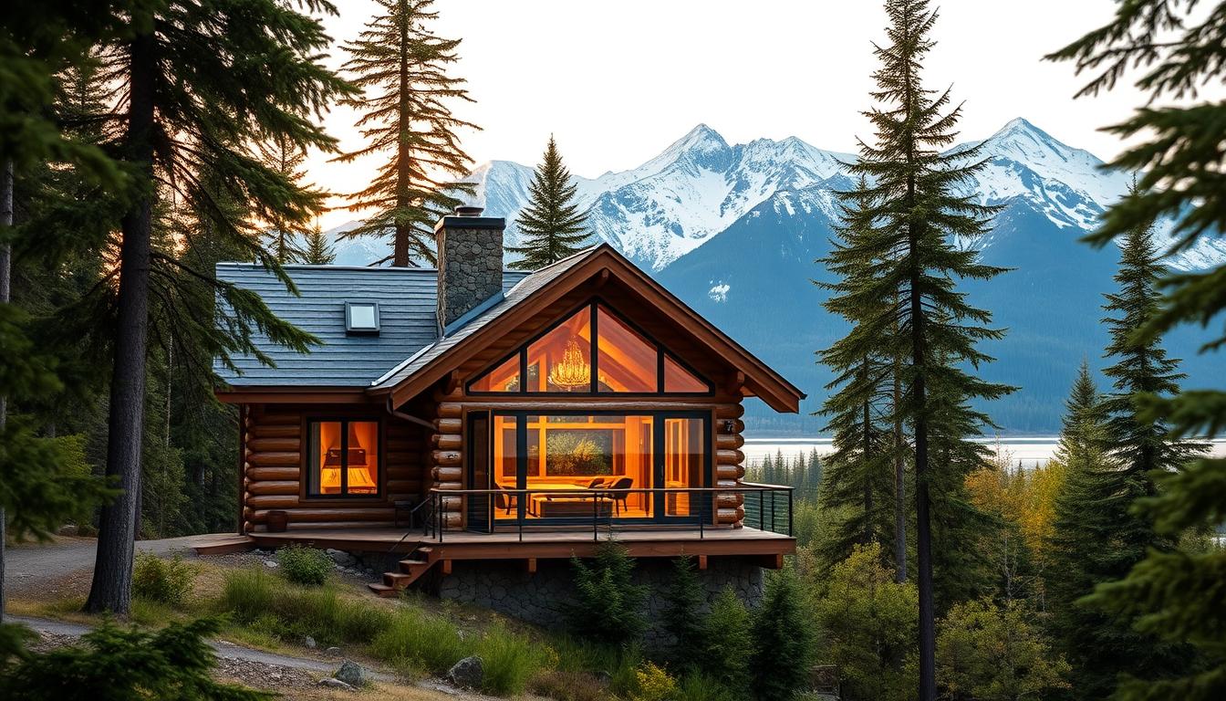 modern log cabin kenai peninsula