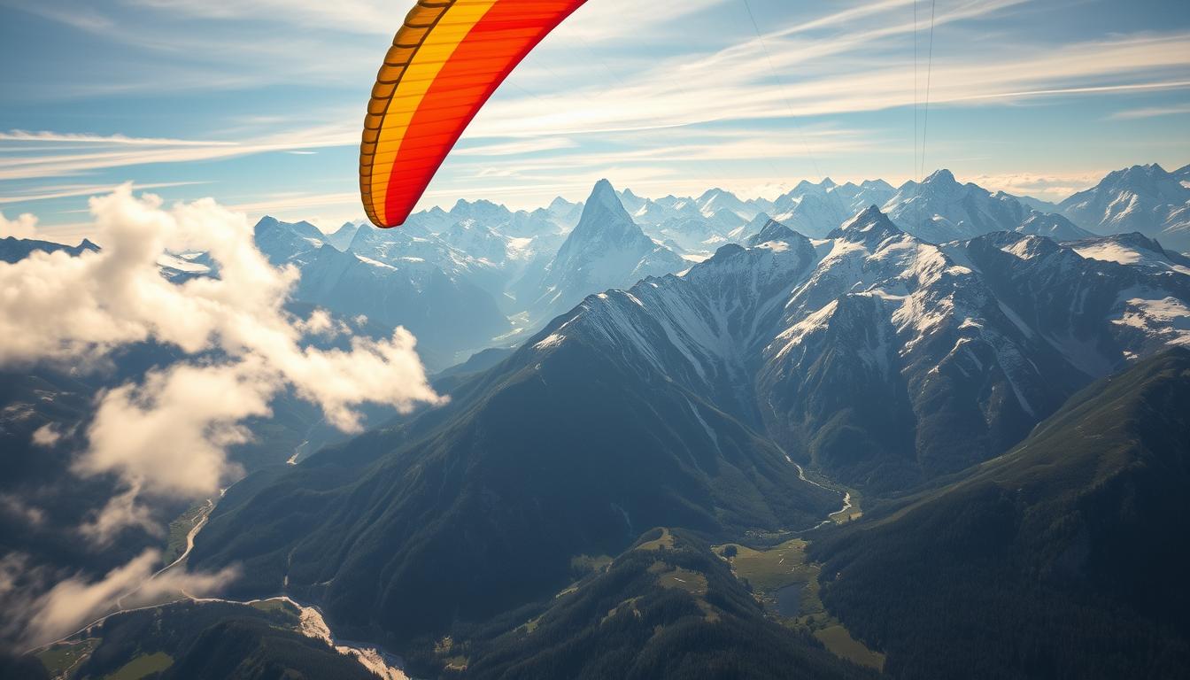 paragliding Swiss Alps views