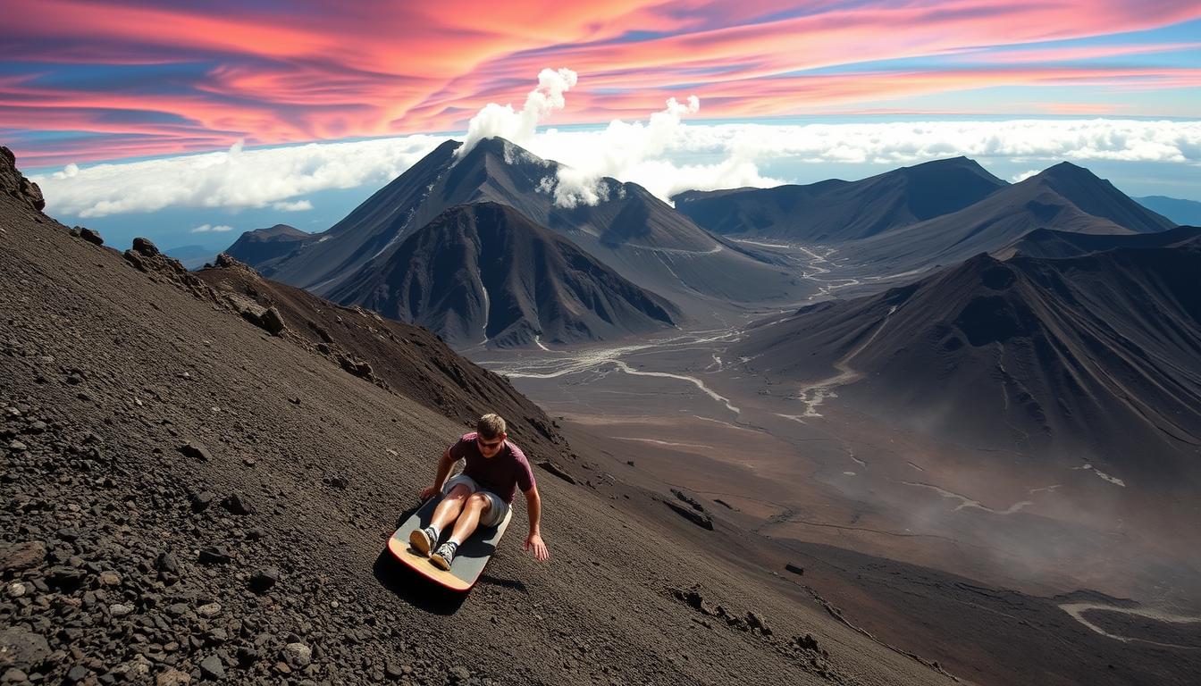 volcano boarding