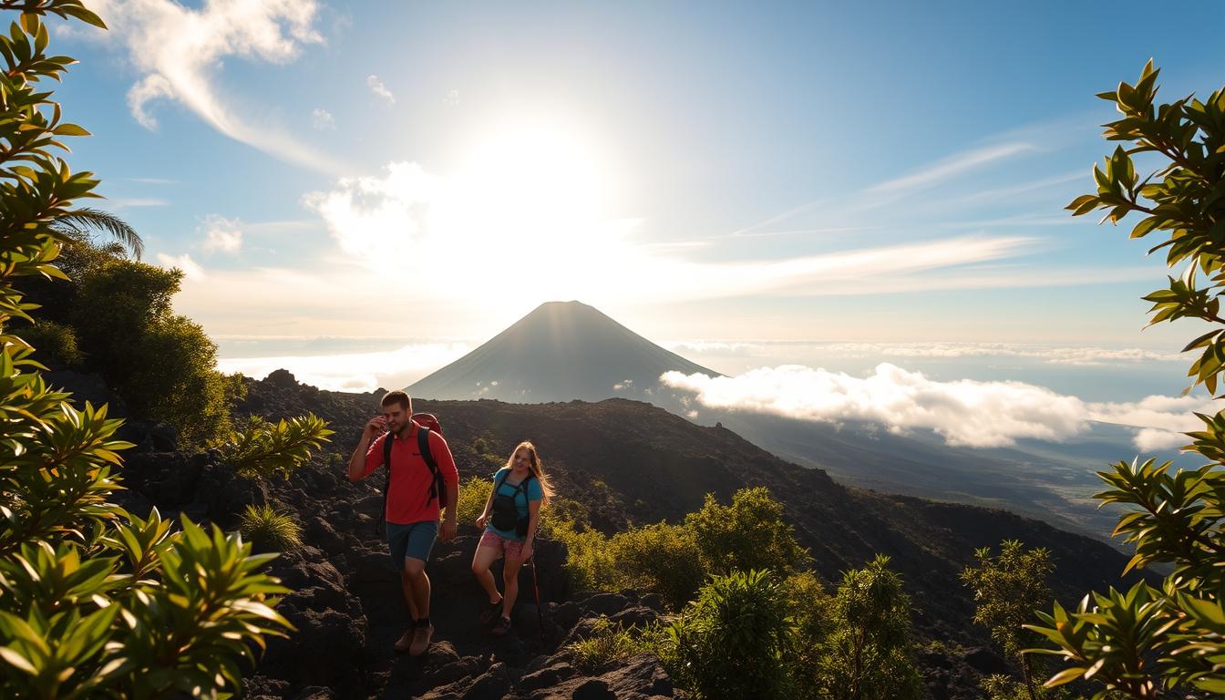 volcano hiking at Mount Batur